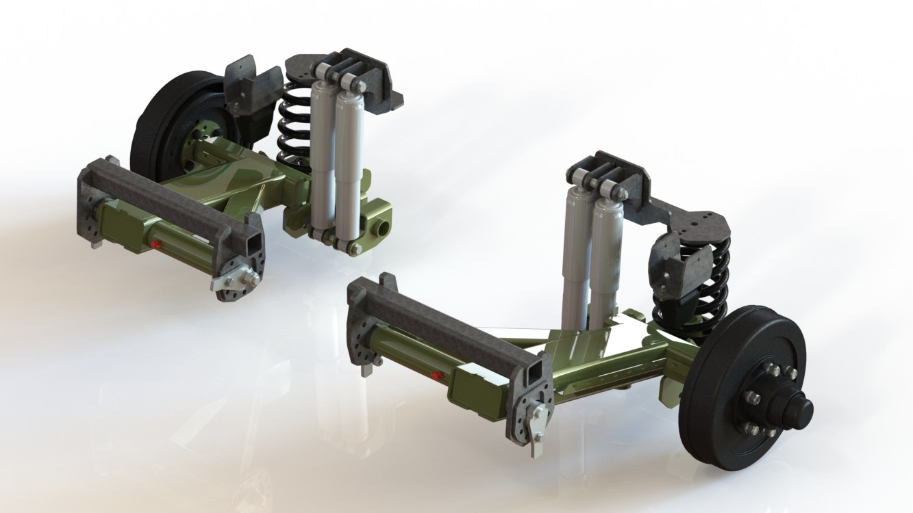 Off Road Designs R.A.S.V. Military Transport Trailer Suspension.